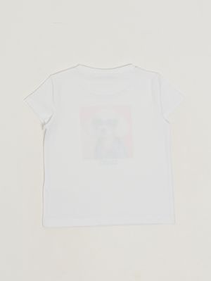2. T-shirt bambina in cotone stretch Bianco