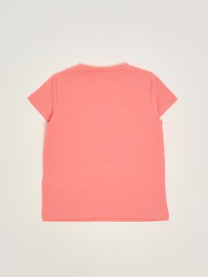 2. T-shirt fille en coton stretch Corail