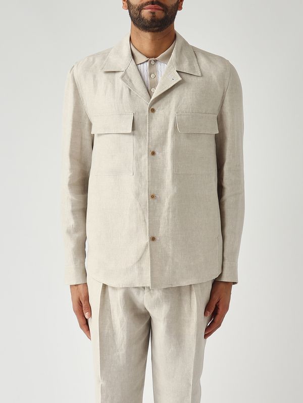 Sobrecamisa de lino para hombre John Tórtola Briglia