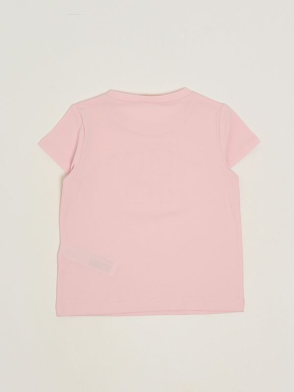 2. Camiseta de niña de algodón elástico. Rosa Liu Jo ka6084js003