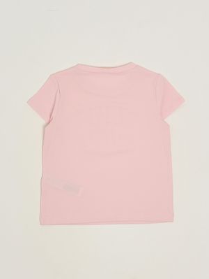 2. Camiseta de niña de algodón elástico. Rosa