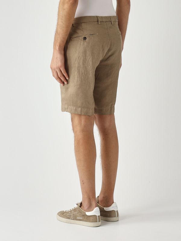 3. Bermuda uomo Malibu in puro lino Biscotto Briglia malibu300034