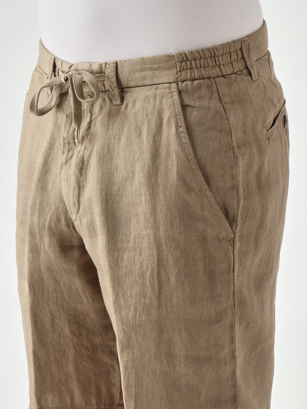 4. Bermuda uomo Malibu in puro lino Biscotto Briglia malibu300034