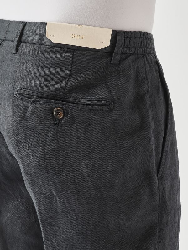 4. Bermuda uomo Malibu in puro lino Navy Briglia malibu300034
