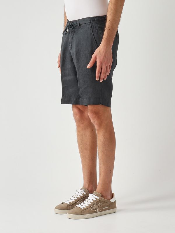 2. Bermuda uomo Malibu in puro lino Navy Briglia malibu300034