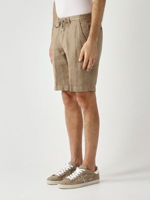 2. Bermuda uomo Malibu in puro lino Biscotto