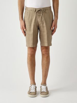 1. Bermuda uomo Malibu in puro lino Biscotto