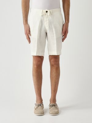 1. Bermudas Malibu para hombre en lino puro. Leche