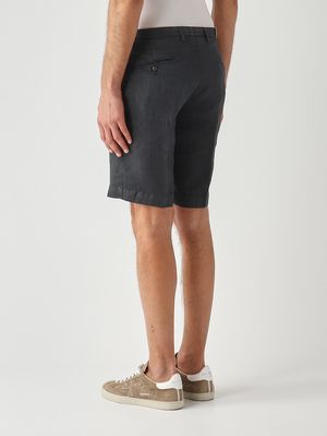 3. Bermuda uomo Malibu in puro lino Navy