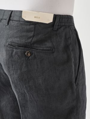 4. Bermuda uomo Malibu in puro lino Navy