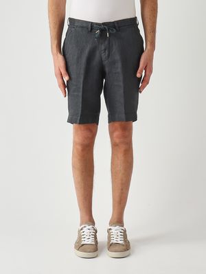 1. Bermuda uomo Malibu in puro lino Navy