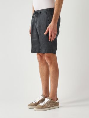 2. Bermuda uomo Malibu in puro lino Navy