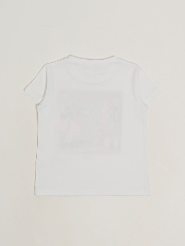 4. T-shirt bambina in cotone stretch Bianco Liu Jo ka6128js003