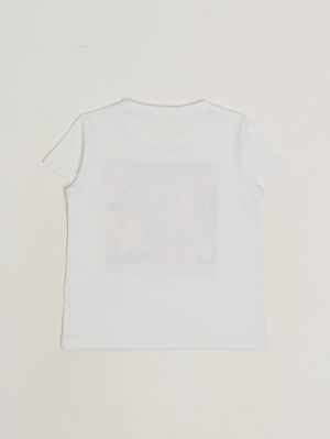 4. T-shirt bambina in cotone stretch Bianco