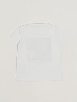 2. T-shirt bambina in cotone stretch Bianco