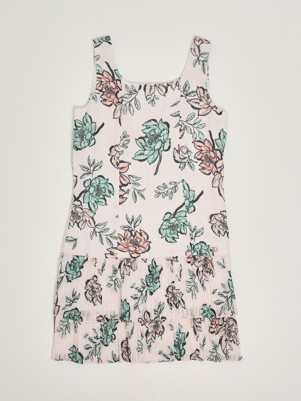 1. Mädchenkleid aus Cady Elfenbein-Blumenmuster Liu Jo ga6102t5142