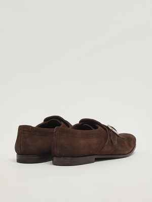 3. Mocassins homme Shanghai Laser en daim Cigare