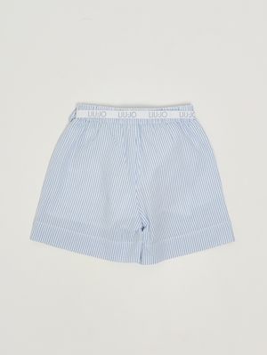 2. Girls' cotton shorts Blue Striped