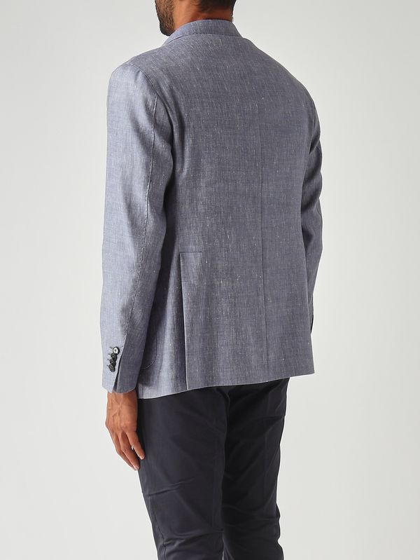 4. Men's linen and virgin wool blazer Light Air Force Blue L.B.M. 1911 267964190