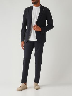 2. Pantalón para hombre Elton de tejido técnico elástico Azul marino