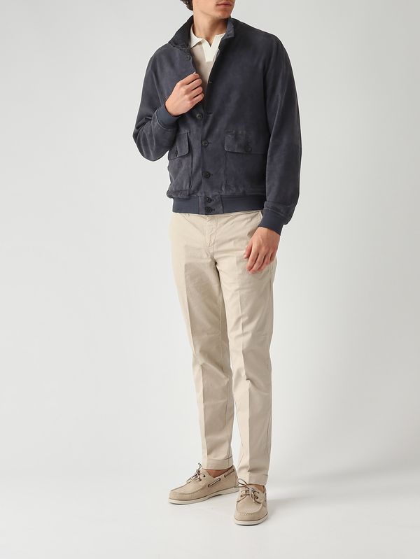 2. Giacca uomo Riverside Seamless 3.0 Valstar in suede Blu Oltremare The Jack Leathers rivssued