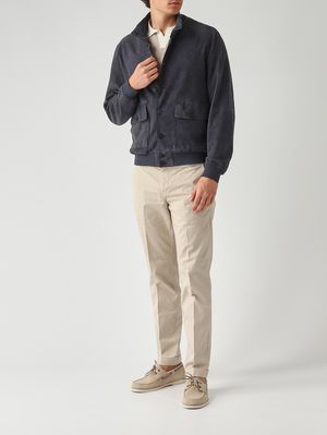 2. Giacca uomo Riverside Seamless 3.0 Valstar in suede Blu Oltremare