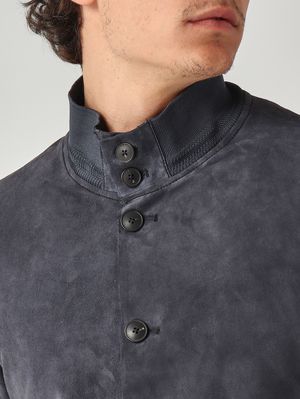 5. Giacca uomo Riverside Seamless 3.0 Valstar in suede Blu Oltremare