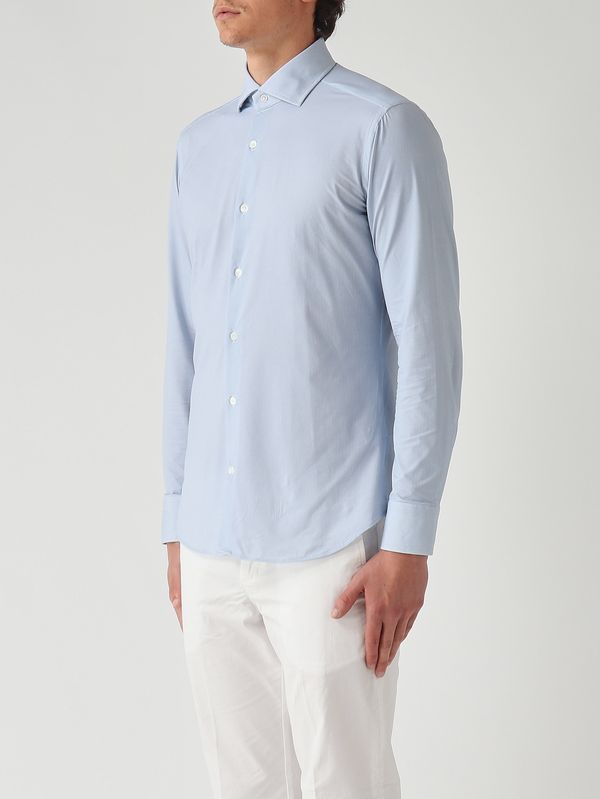 2. Herrenhemd aus technischem, dehnbarem und knitterarmem Gewebe. Himmelblau Guglielminotti 1qhtgje