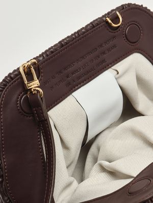 6. Bolso de mujer Bios de piel vegana Apple fruncida Ciruela con chocolate