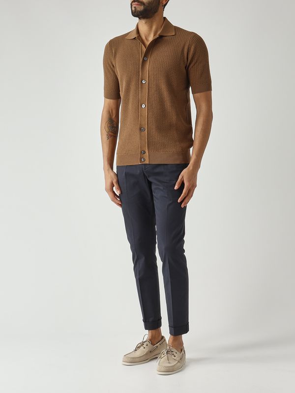 2. Camicia uomo in crêpe di cotone Biscotto Filippo de Laurentiis ca3mccr14l