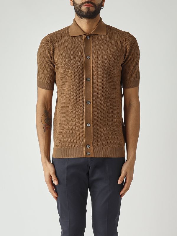 Camicia uomo in crêpe di cotone Biscotto Filippo de Laurentiis