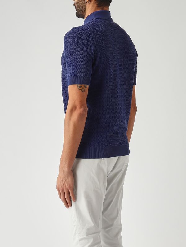 4. Camicia uomo in crêpe di cotone Cobalto Filippo de Laurentiis ca3mccr14l