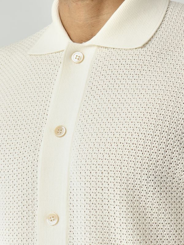 5. Men's cotton crêpe shirt Milk Filippo de Laurentiis ca3mccr14l