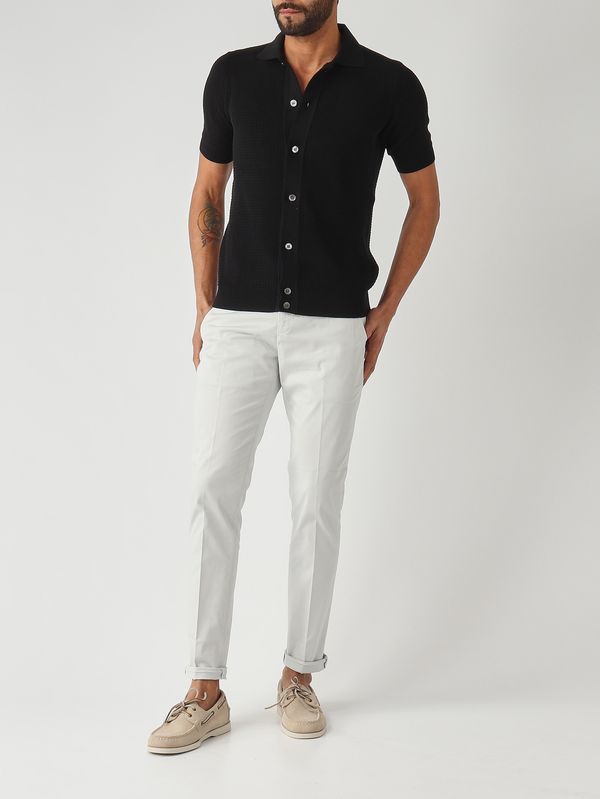 2. Camicia uomo in crêpe di cotone Nero Filippo de Laurentiis ca3mccr14l