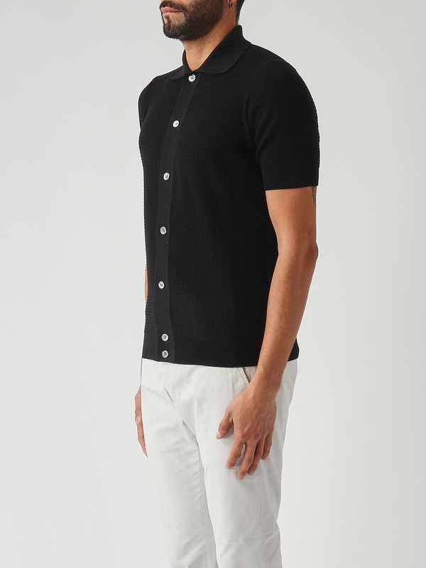 3. Camicia uomo in crêpe di cotone Nero Filippo de Laurentiis ca3mccr14l