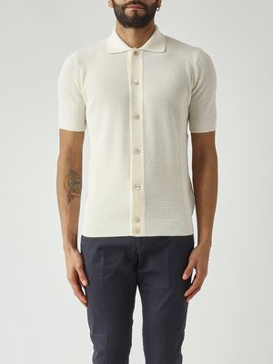 1. Men's cotton crêpe shirt Milk