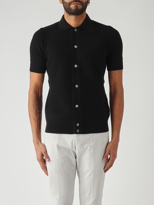 1. Camicia uomo in crêpe di cotone Nero