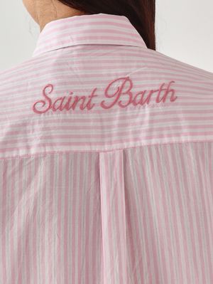 5. Damenkleid Adeline aus Baumwolle Rosa-Weiß