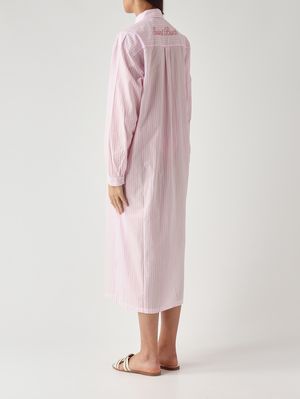 4. Damenkleid Adeline aus Baumwolle Rosa-Weiß