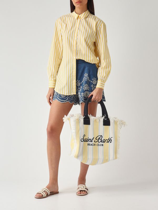 2. Amani Damen-Shorts aus Baumwolle Denim MC2 Saint Barth amn0001