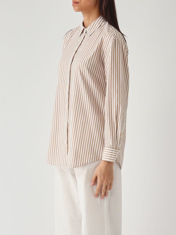 3. Damenbluse Brigitte aus Baumwolle Beige MC2 Saint Barth brig001