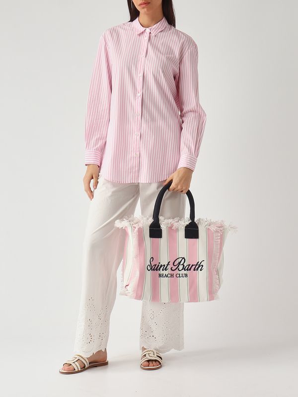 2. Damenbluse Brigitte aus Baumwolle Rosa MC2 Saint Barth brig001