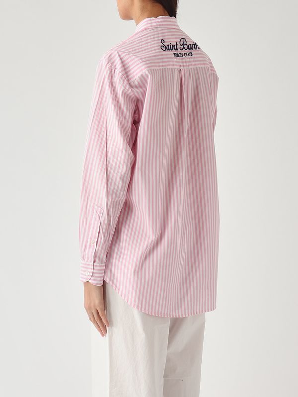 4. Damenbluse Brigitte aus Baumwolle Rosa MC2 Saint Barth brig001