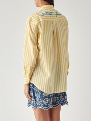 4. Damenbluse Brigitte aus Baumwolle Gelb