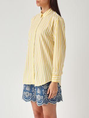 3. Damenbluse Brigitte aus Baumwolle Gelb