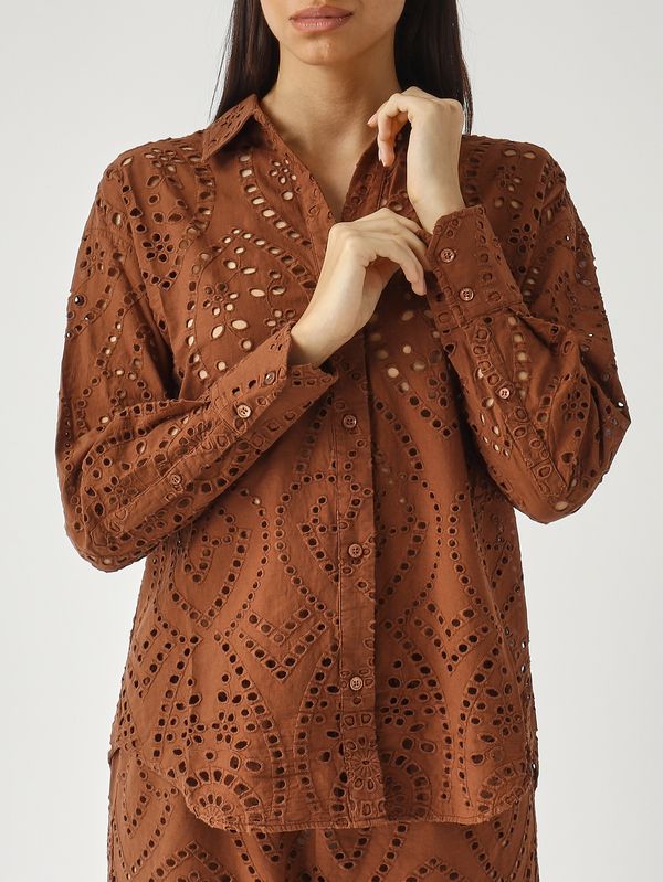 5. Chemise femme Cristal en coton Marron MC2 Saint Barth cys0001