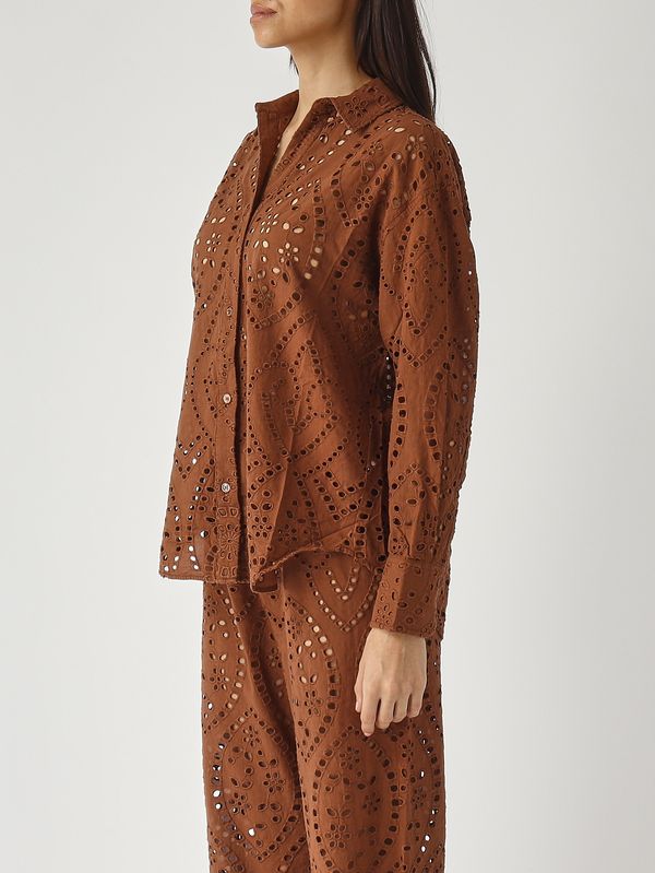 3. Chemise femme Cristal en coton Marron MC2 Saint Barth cys0001