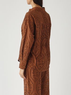 4. Chemise femme Cristal en coton Marron