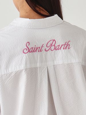 5. Chemise femme Cristal en coton Seersucker blanc