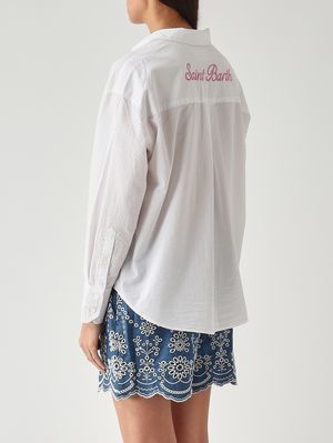 4. Chemise femme Cristal en coton Seersucker blanc